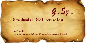 Gradwohl Szilveszter névjegykártya