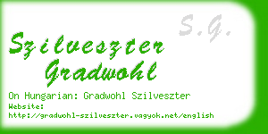 szilveszter gradwohl business card